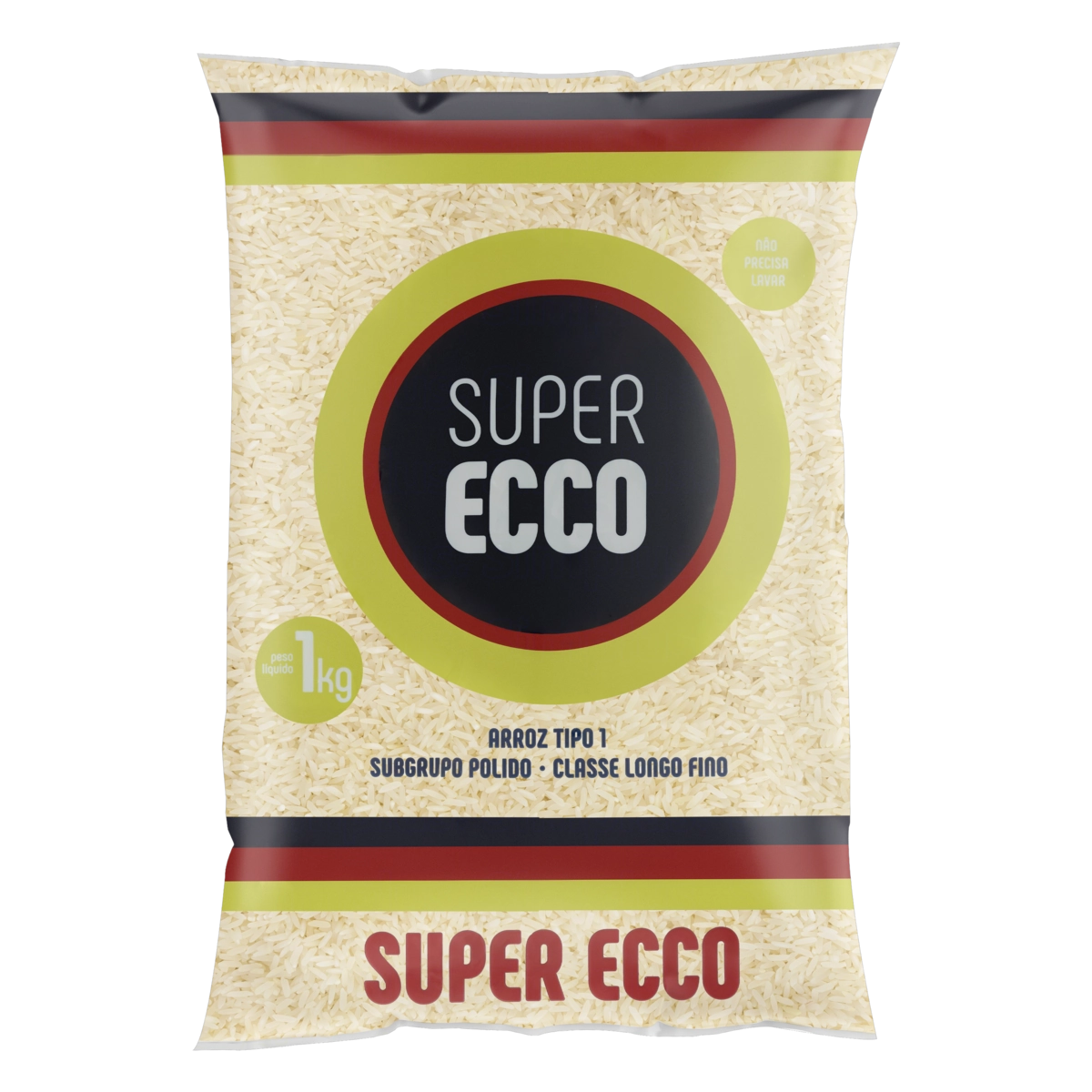 Arroz Polido Tipo 1 Super Ecco Pacote 1kg