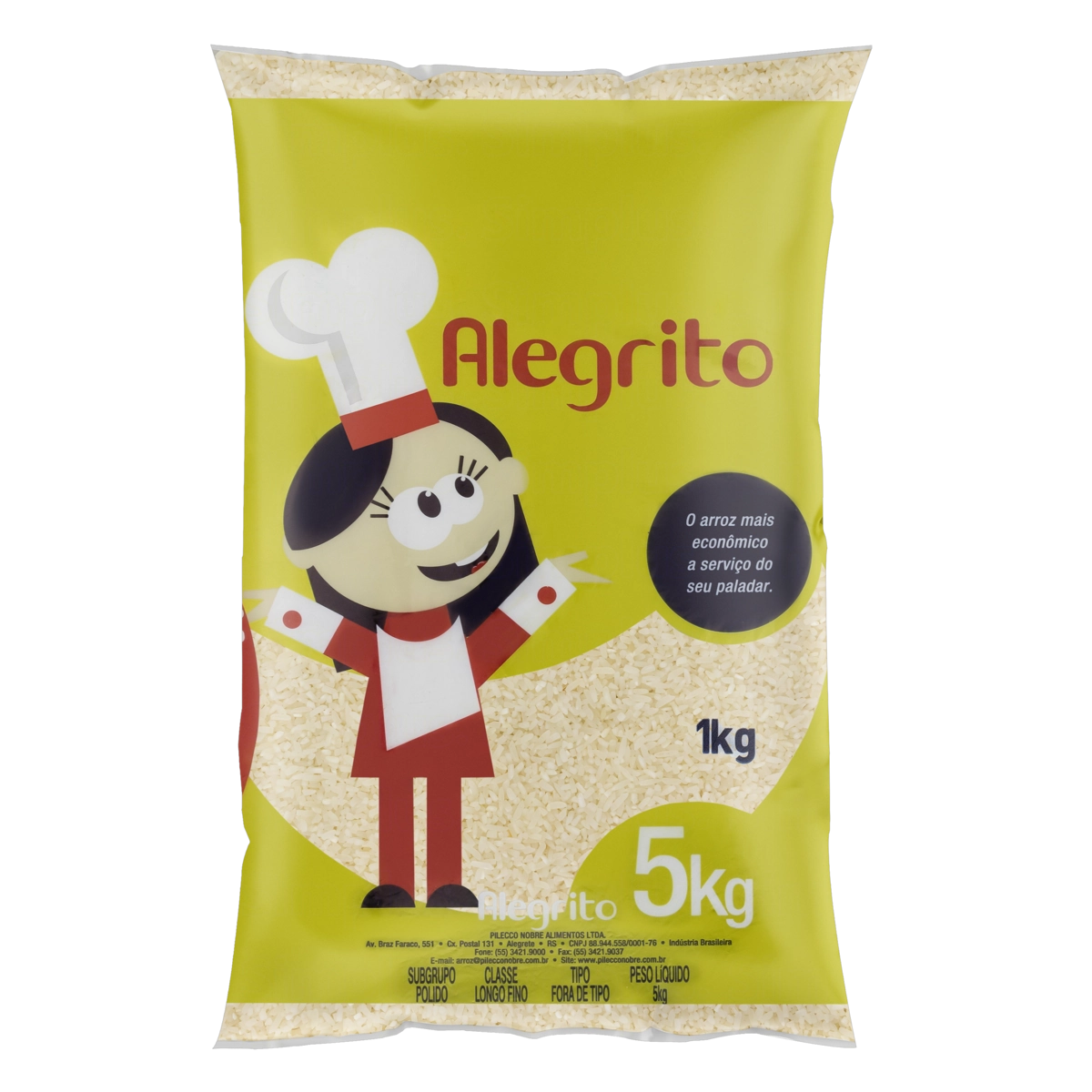 Arroz Polido Alegrito Pacote 5kg