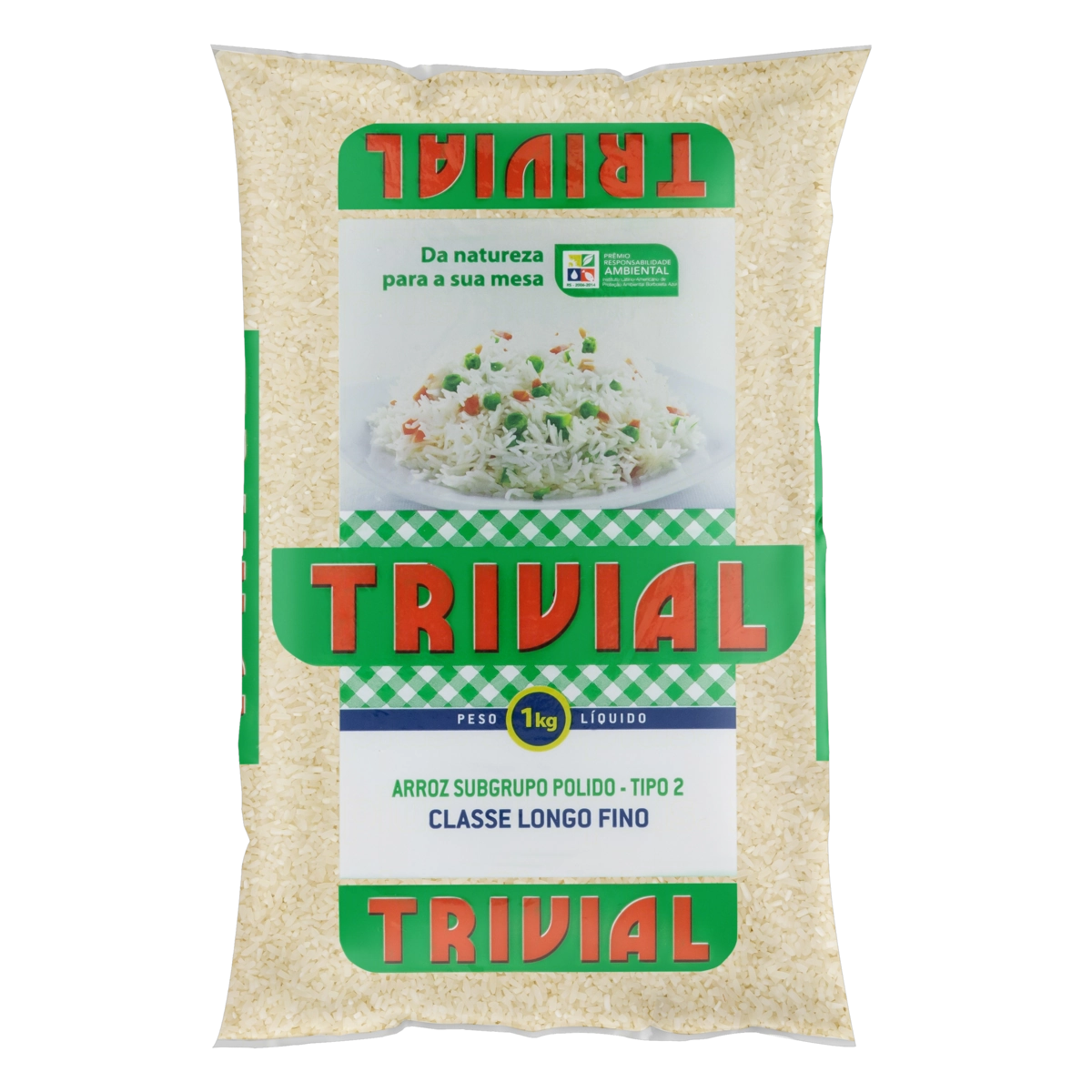 Arroz Polido Tipo 2 Trivial Pacote 1kg
