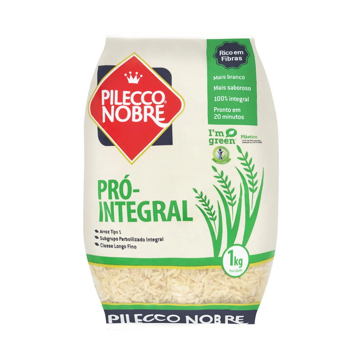 Arroz Pró-Integral Tipo 1 Pilecco Nobre Pacote 1kg