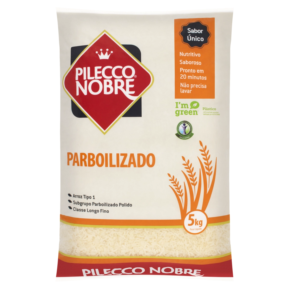 Arroz Parboilizado Tipo 1 Pilecco Nobre Pacote 5kg