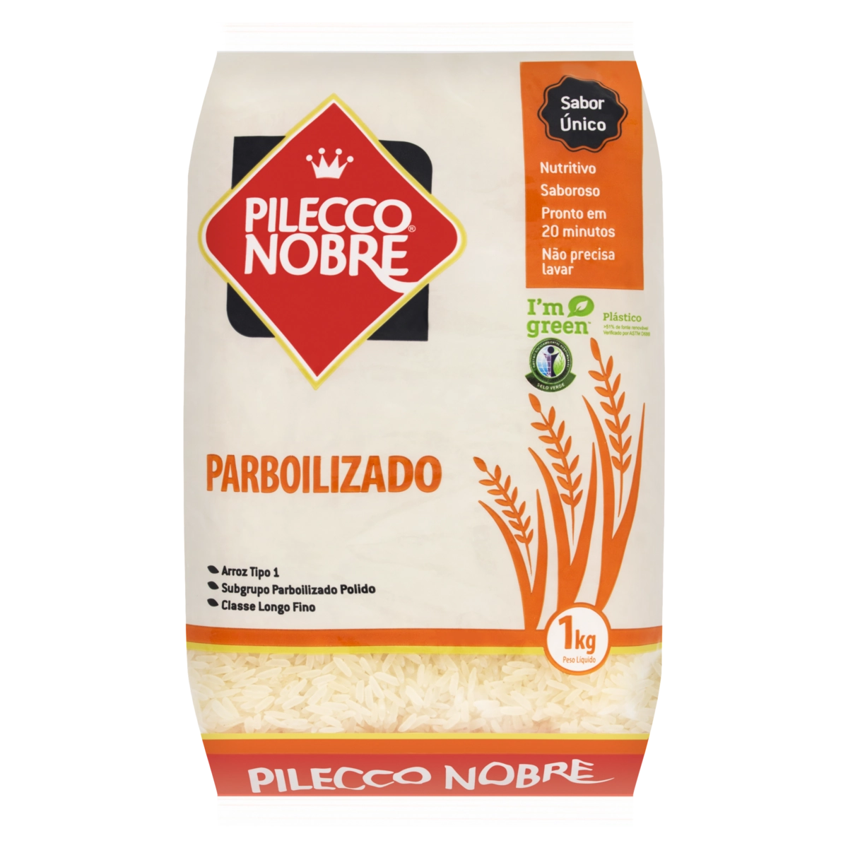 Arroz Parboilizado Tipo 1 Pilecco Nobre Pacote 1kg
