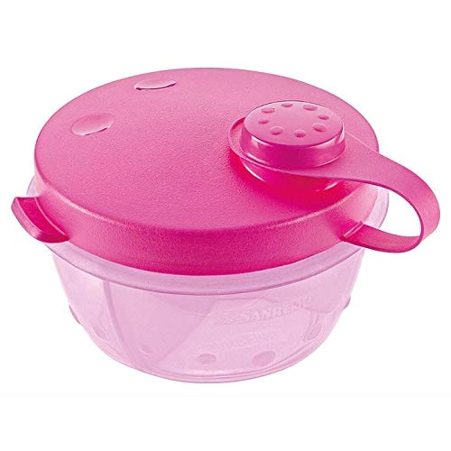 Pote Leite em Pó Plástico Rosa 280ML