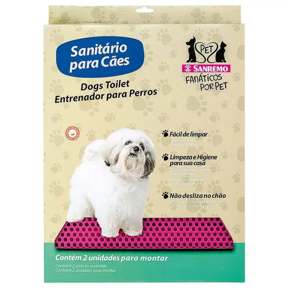 Sanitário Higiênico Para Cachorro Rosa Sanremo