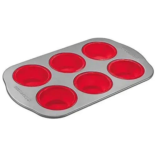 Forma Para Cupcake Em Silicone Com Acabamento Em Aço