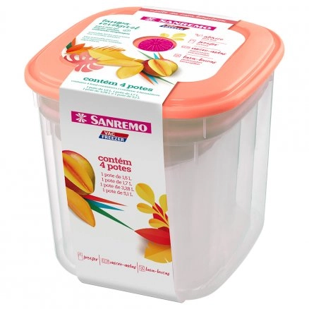 Conj Pote Sanremo Vac Freezer 4pcs