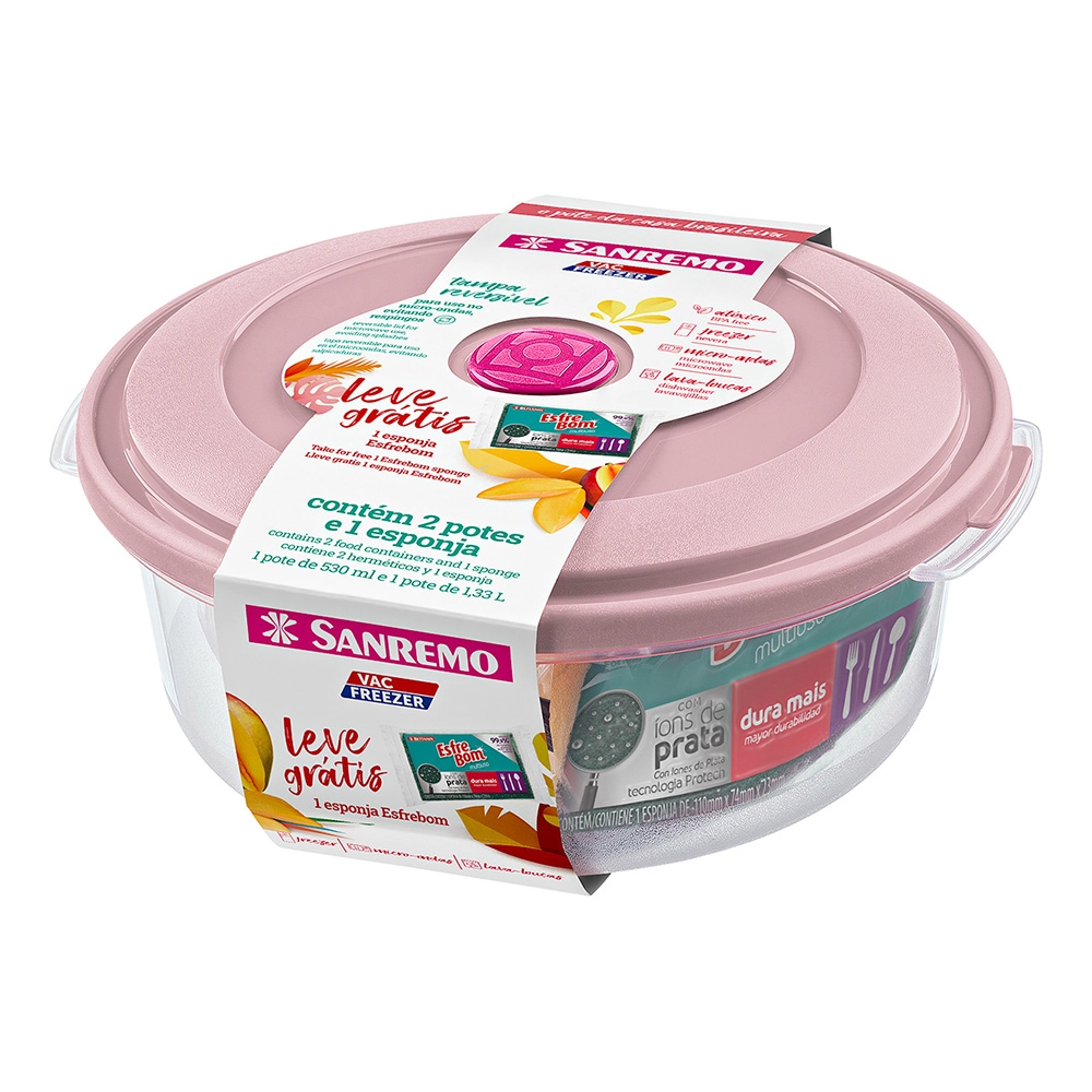 Conj.potes Esponja Sanremo 530ml