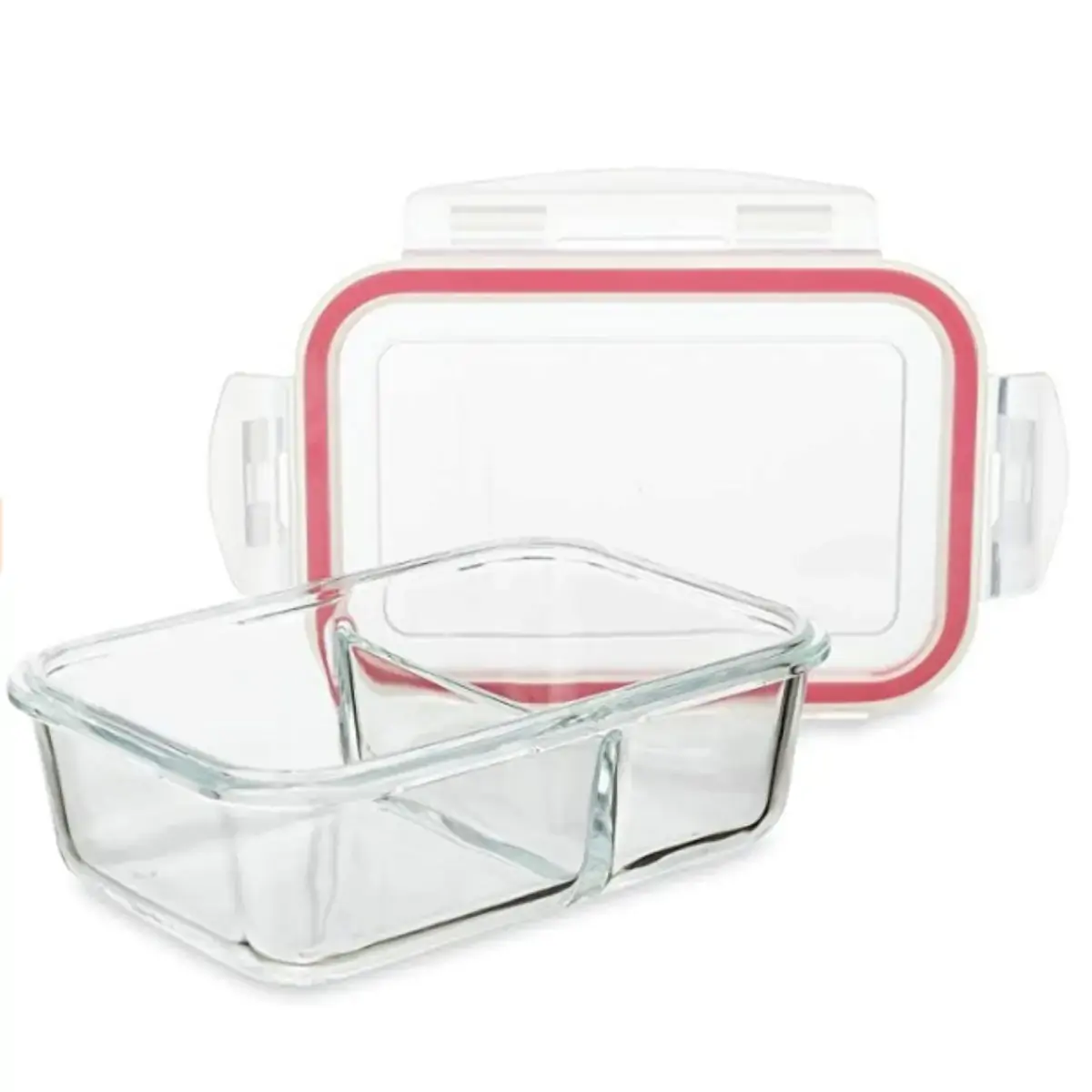 Pote de Vidro Retangular com Divisória 800ml SANREMO