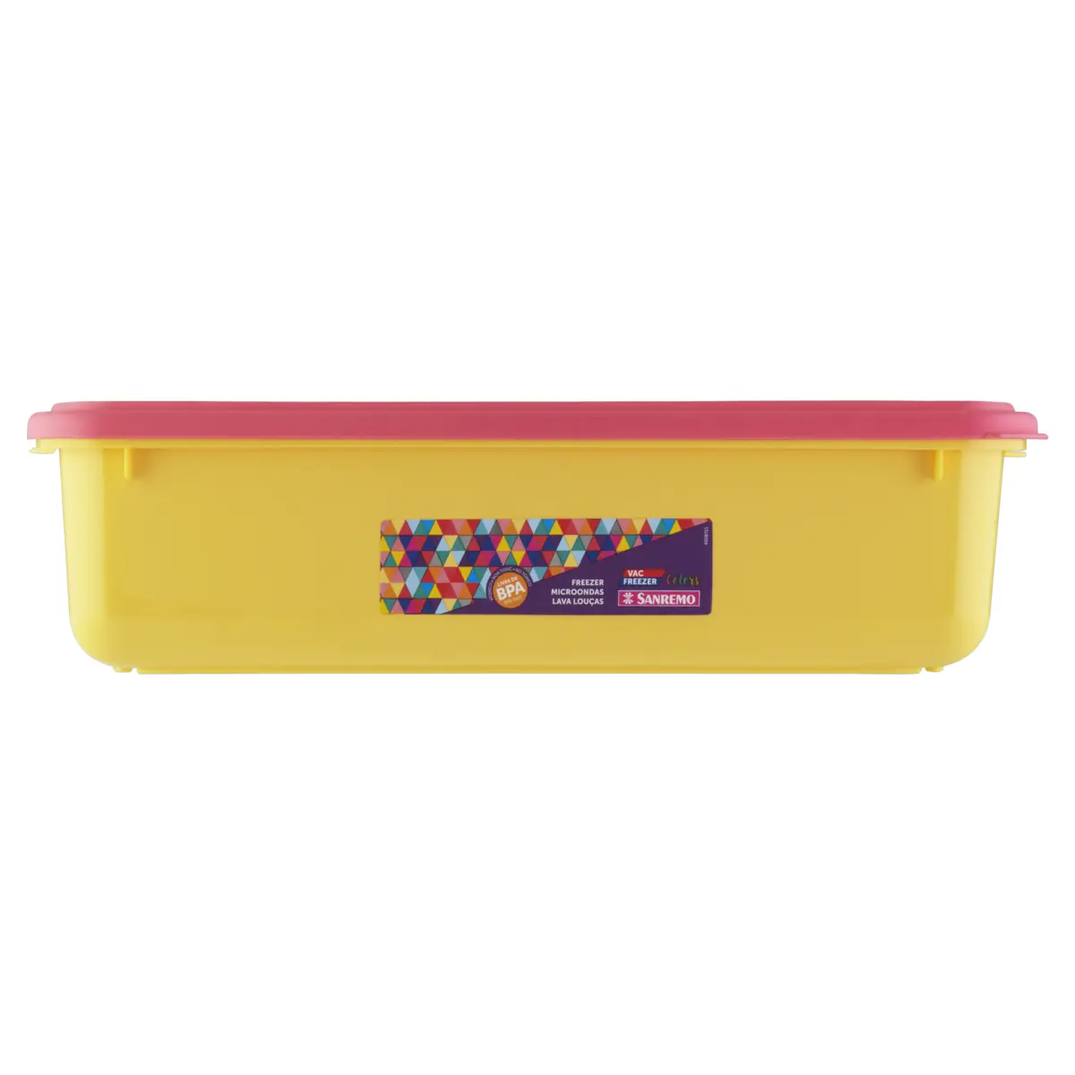 Pote Plástico Amarelo Retangular 6,58l Sanremo Vac Freezer