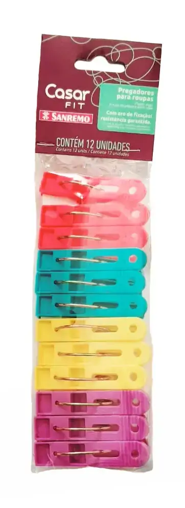 Pregador Roupas Plastico Sanremo 12 Un