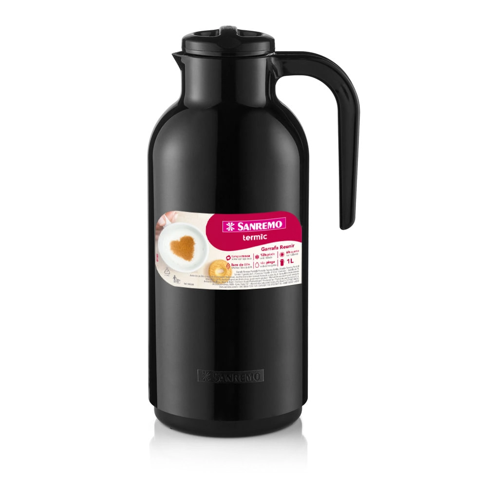 Garrafa Term Reunir Preto 1l