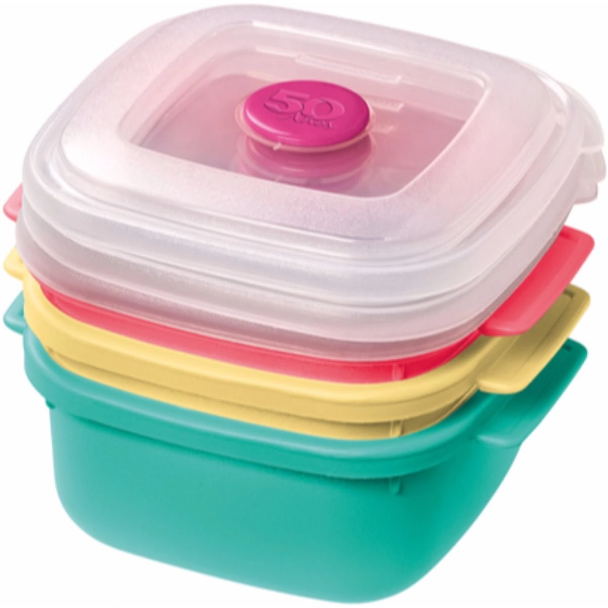 Conjunto Com 3 Potes Plásticos Com Tampa Sanremo 480ml