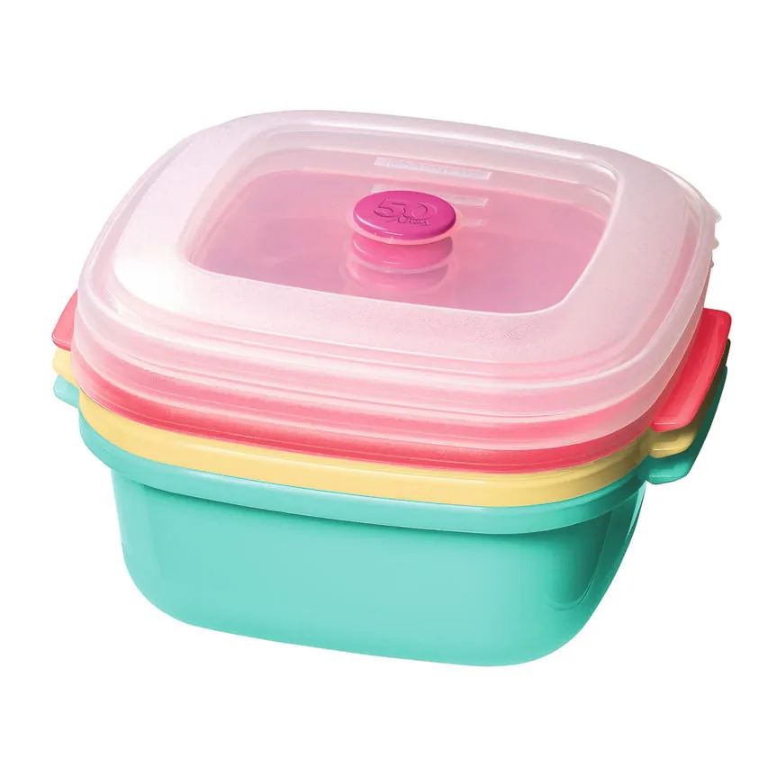 Conjunto Com 3 Potes Plásticos Com Tampa Sanremo 1.3L
