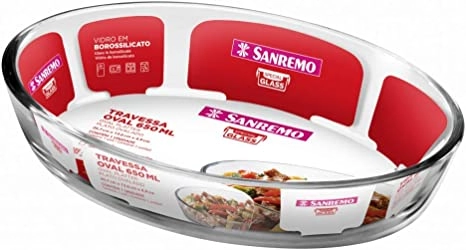 Travessa Sanremo 650ml Oval Borossilicato