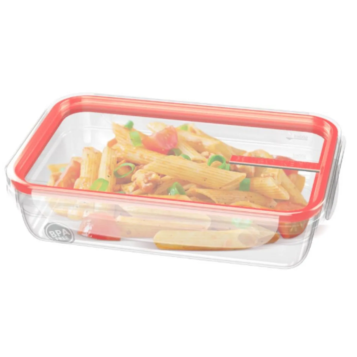 Pote de Plástico com Travas Sanremo Freshy 820ML Coral