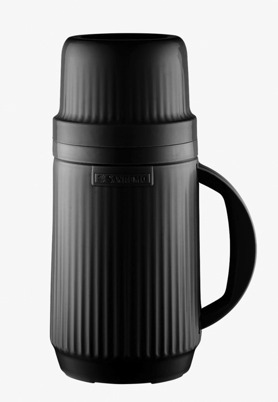 Garrafa Termica Plastico Alegrar 500ml Preta Sr10901 Sanremo