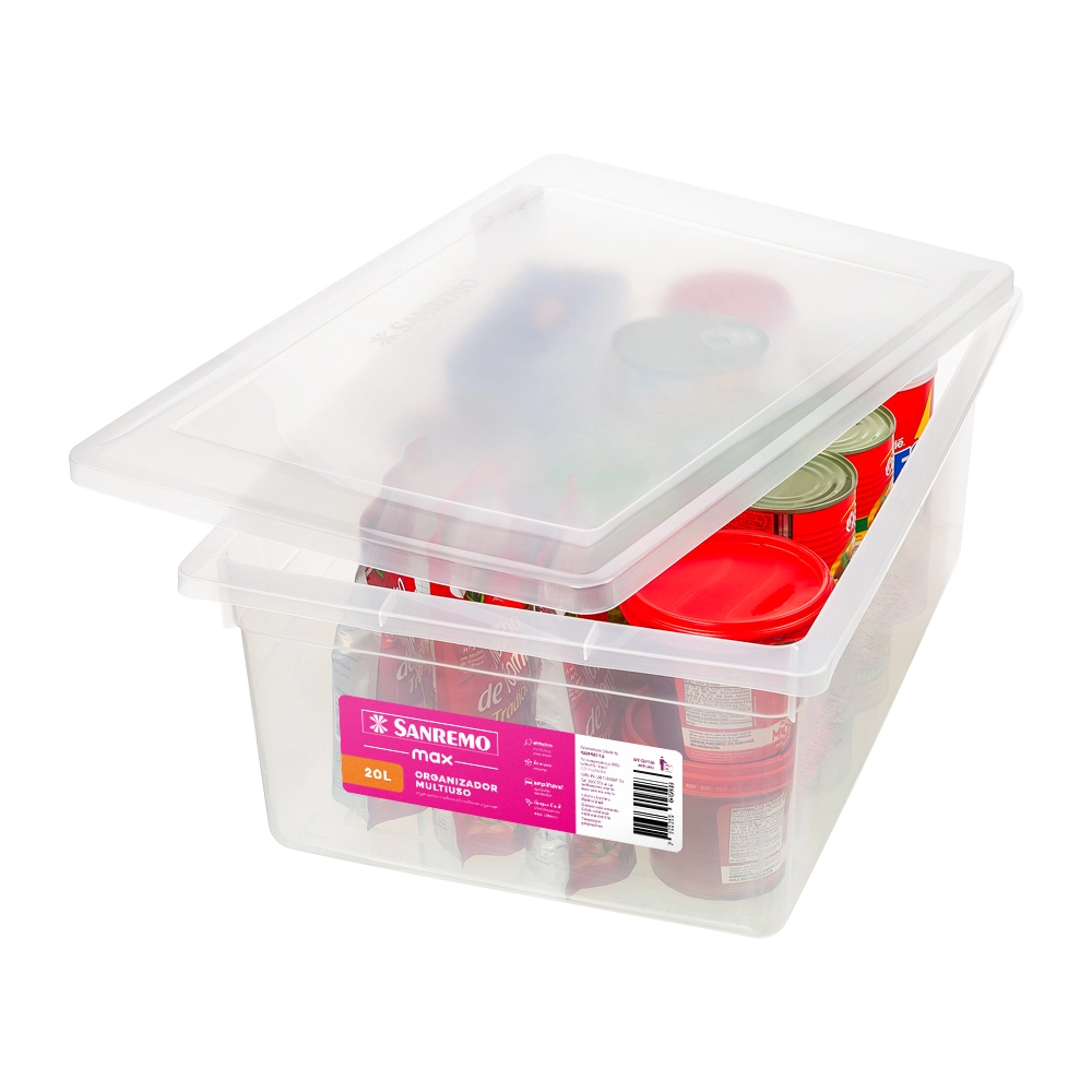 Caixa Organizadora Multiuso Max Transparente 2.5l Sr2502 Sanremo