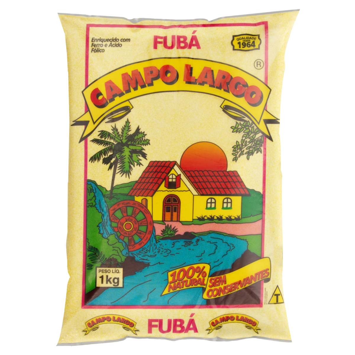 Fubá De Milho Amarelo Campo Largo Pacote 1kg