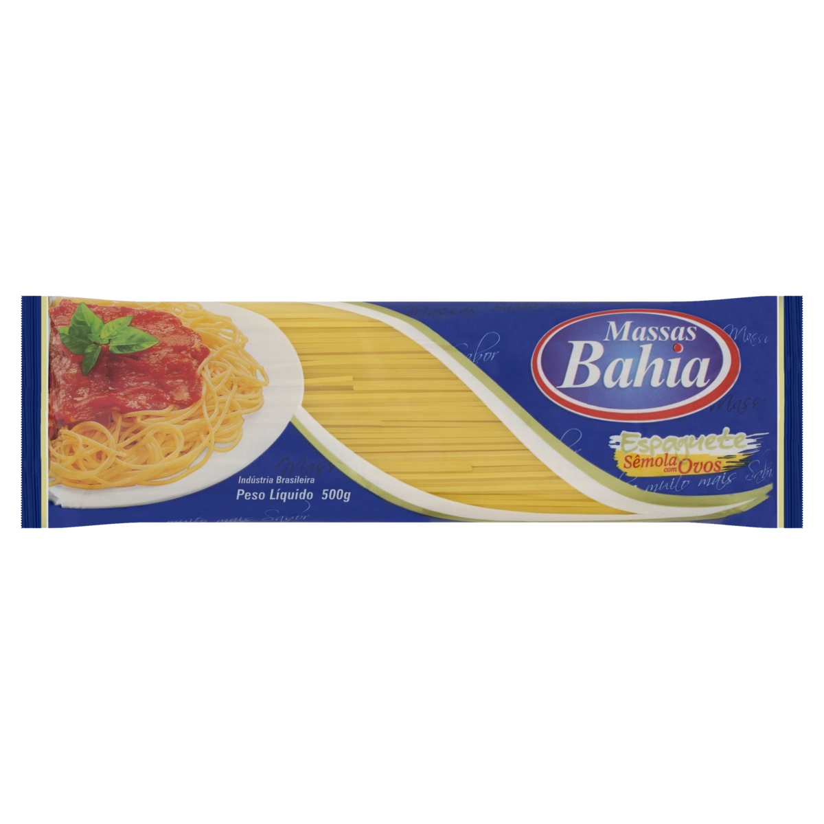 Macarrão De Sêmola Com Ovos Espaguete Massas Bahia Pacote 500g