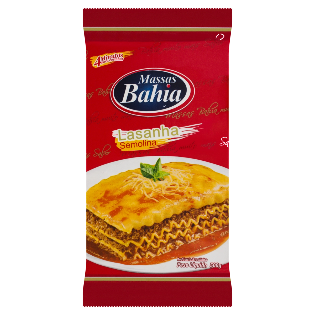 Massa Para Lasanha Massas Bahia Pacote 500g