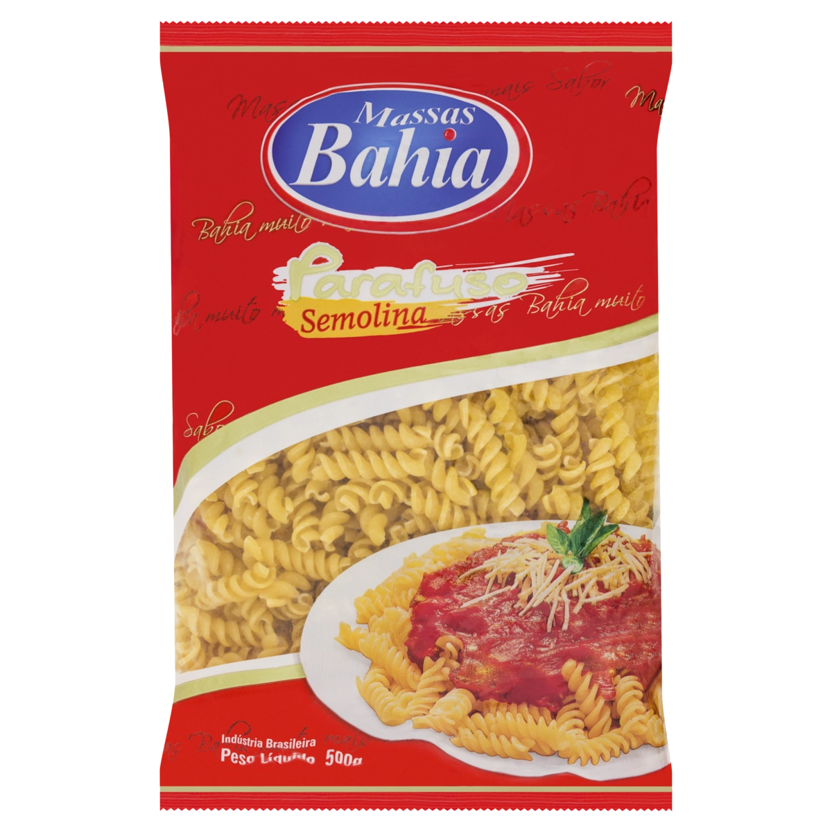 Macarrão De Sêmola Parafuso Massas Bahia Pacote 500g