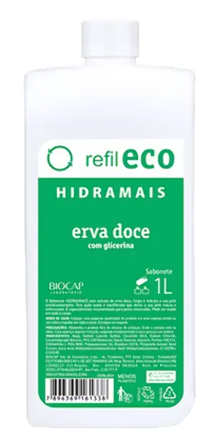 Sabonete Liquido Erva Doce Refil 1l Hidramais