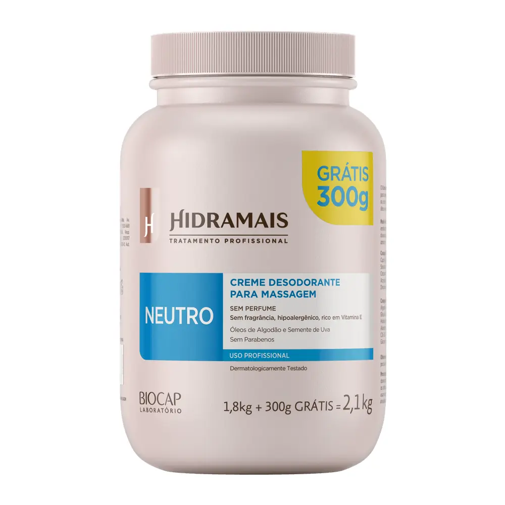 Cr De Massagem Hidramais 1,8kg Gts 300g Neutro