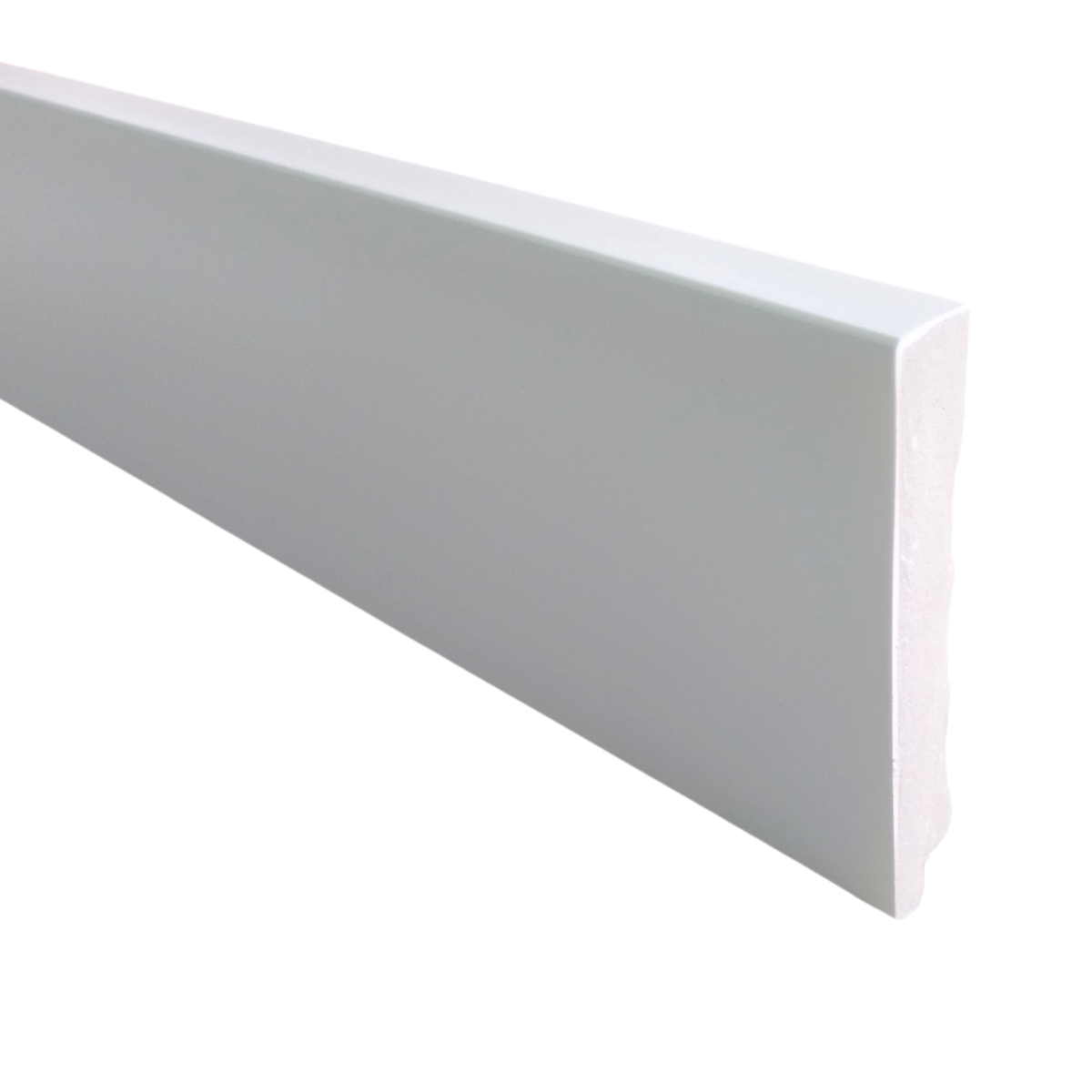 Rodapé Poliestireno 10cm Liso Branco - 2,4 Metros