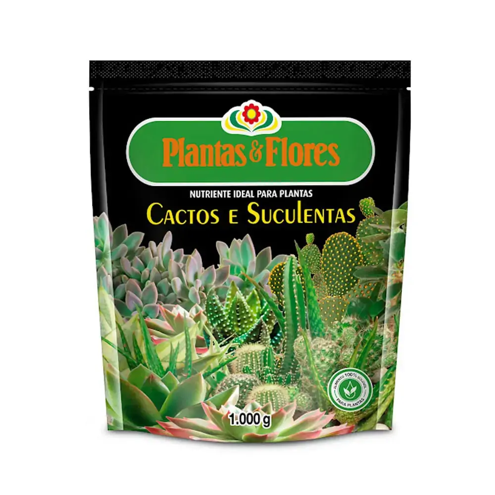 Fertilizante Pó Para Cactos E Suculentas Plantas Flores Pouch 1000g