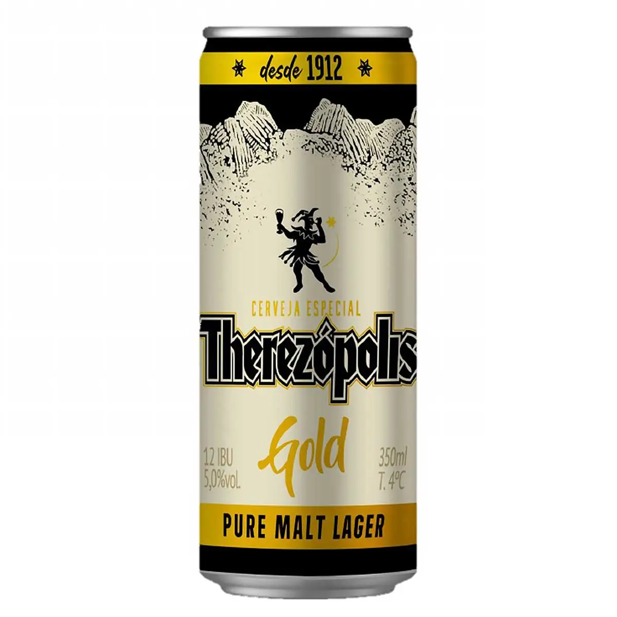 Cerveja Therezópolis Puro Malte Gold Lager Lata 350ml