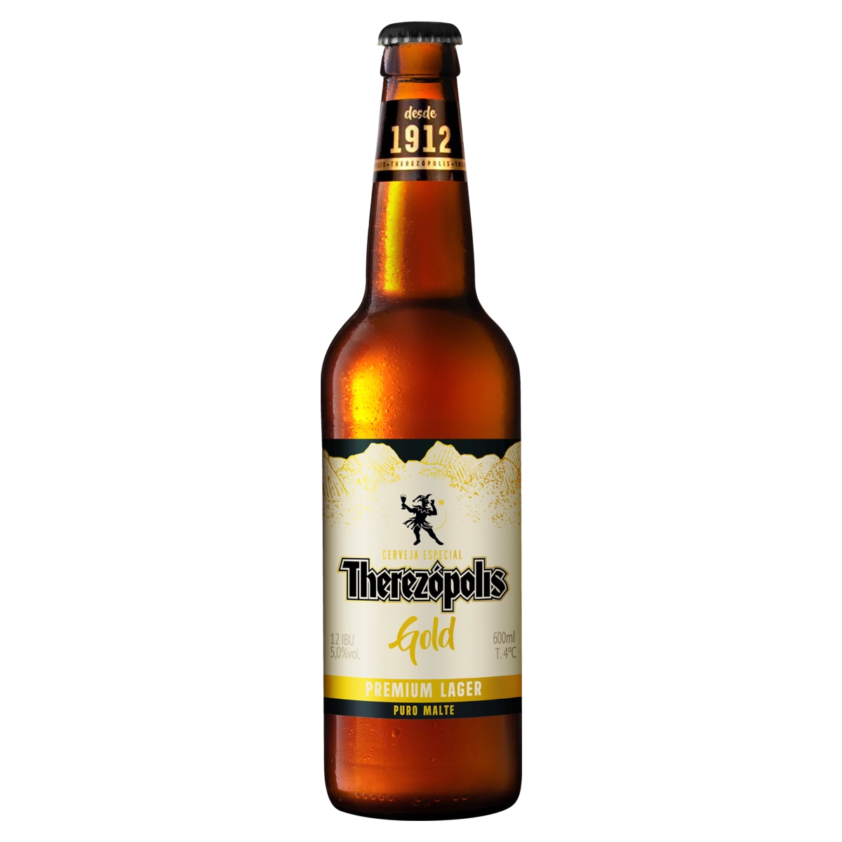 Cerveja Lager Premium Puro Malte Gold Therezópolis Garrafa 600ml