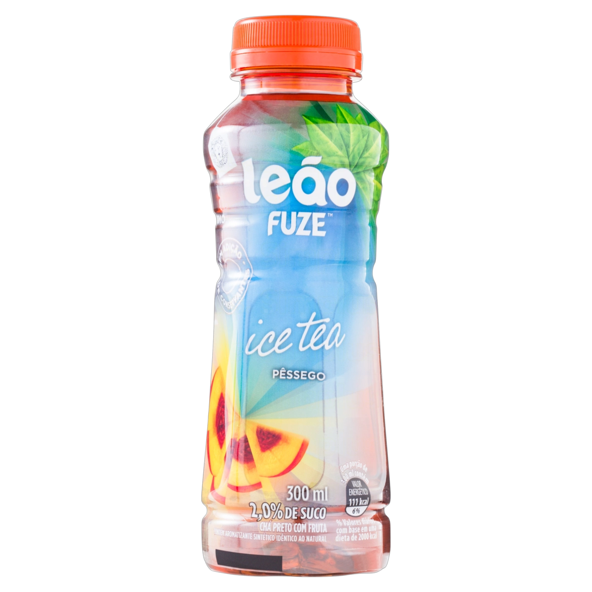 Chá Preto Ice Tea Pêssego Leão Fuze Garrafa 300ml