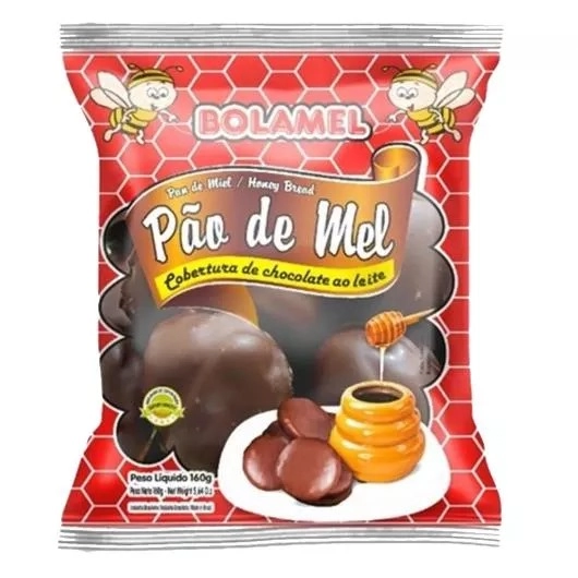 Pao De Mel Cob Choc Ao Leite Bolamel 160g
