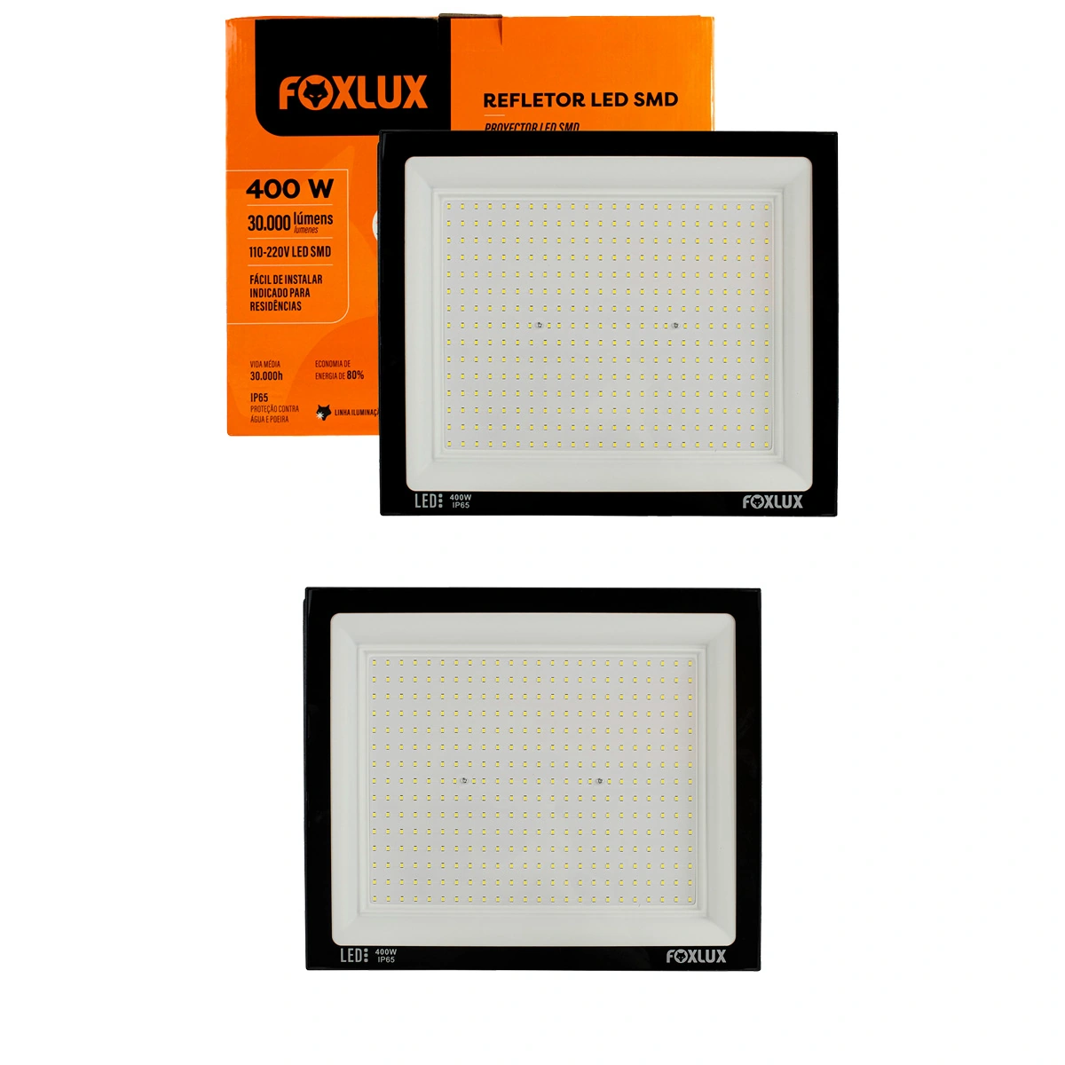 Refletor Led Foxlux 400w 6500k Bivolt