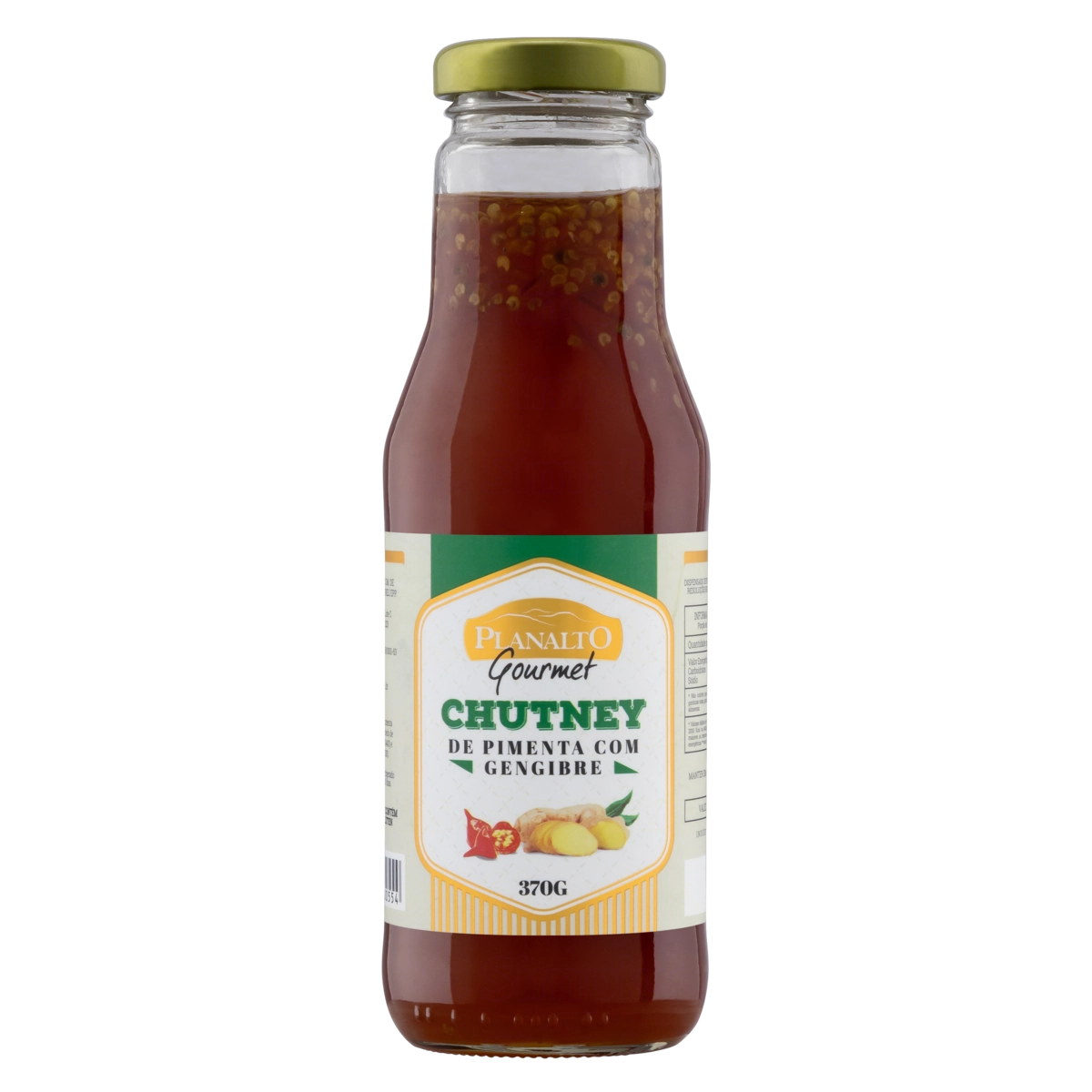 Chutney Pimenta Com Gengibre Planalto Gourmet Vidro 370g