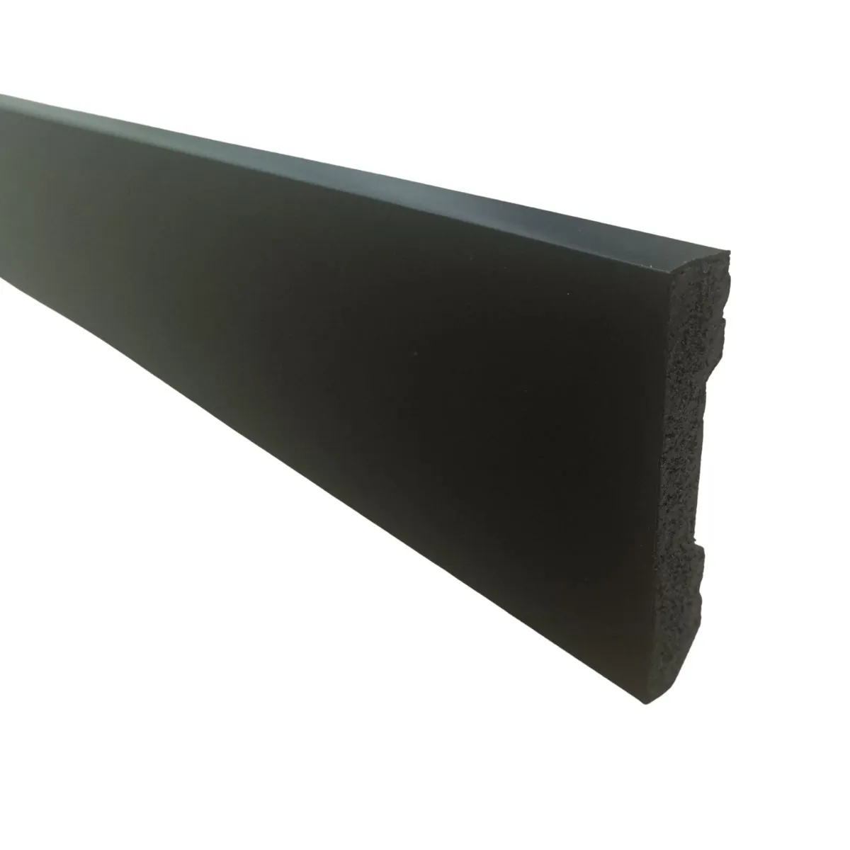 Rodapé 07cm Poliestireno Lev71 Preto Santa Luzia 2,4 Metros