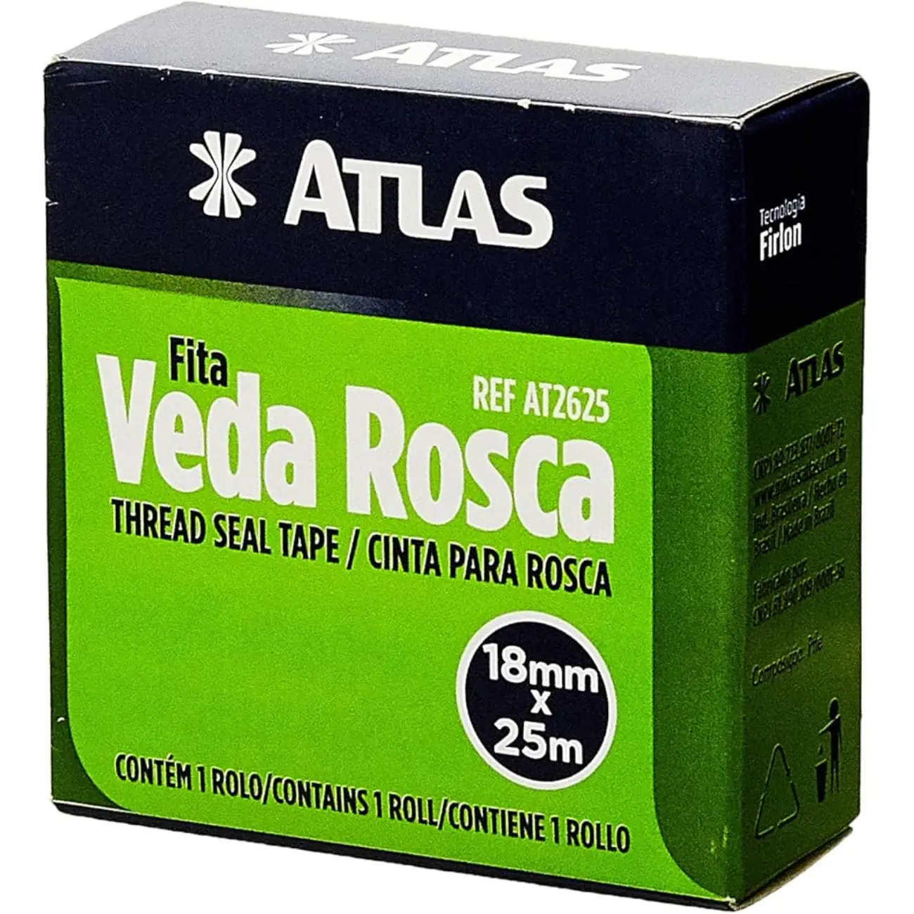 Fita Veda-rosca 18mmx25m Atlas