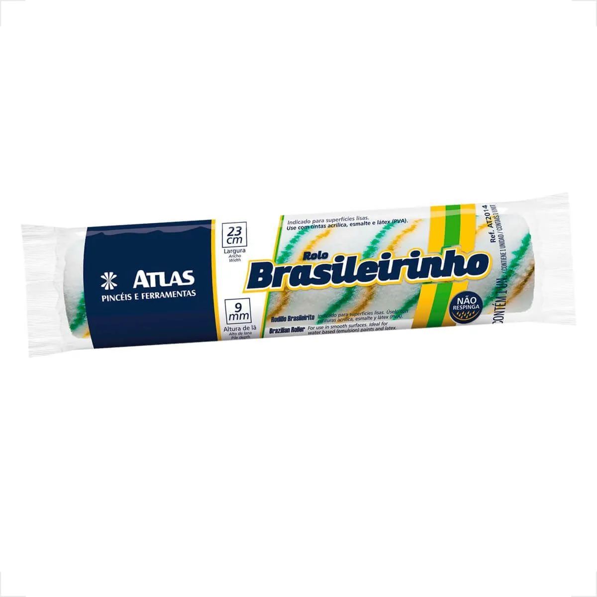 Rolo de Lã Brasileirinho 23cm Branco