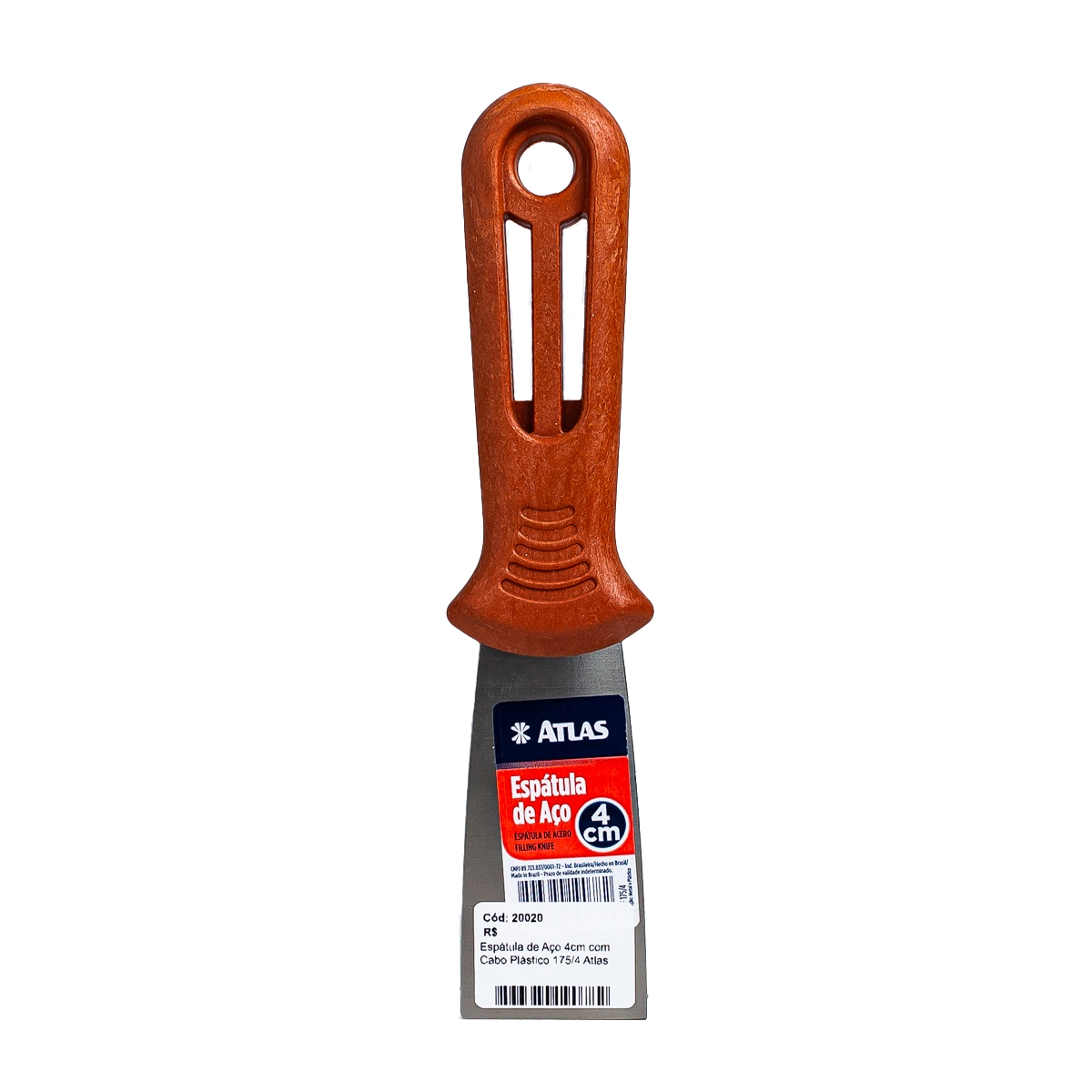 Espátula De Aço 4cm Com Cabo Plástico 175/4 Atlas