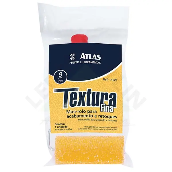 Rolo de Textura Fina Atlas 9cm 110/9 Atlas