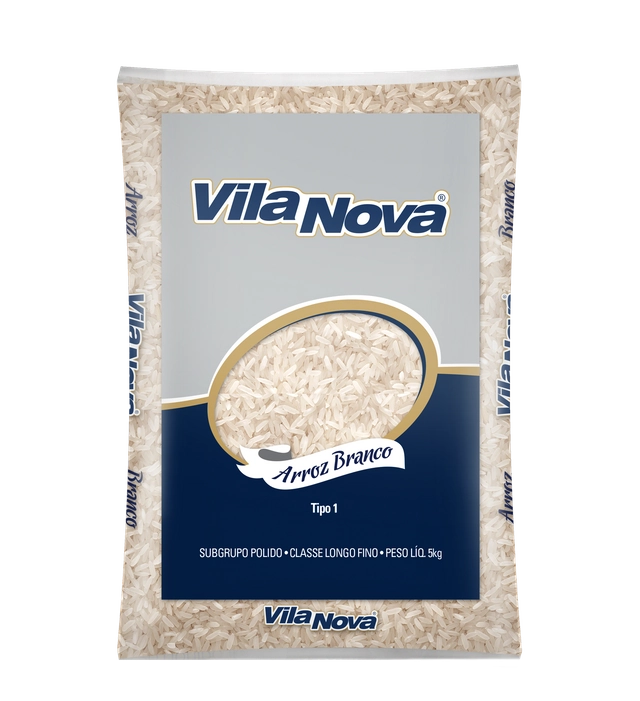 Arroz Vila Nova Beneficiado Branco Longo Fino Tipo 01 5kg