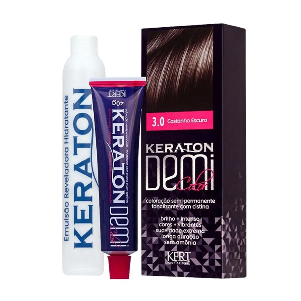 Coloração Keraton Demi Color Castanho Escuro 3.0
