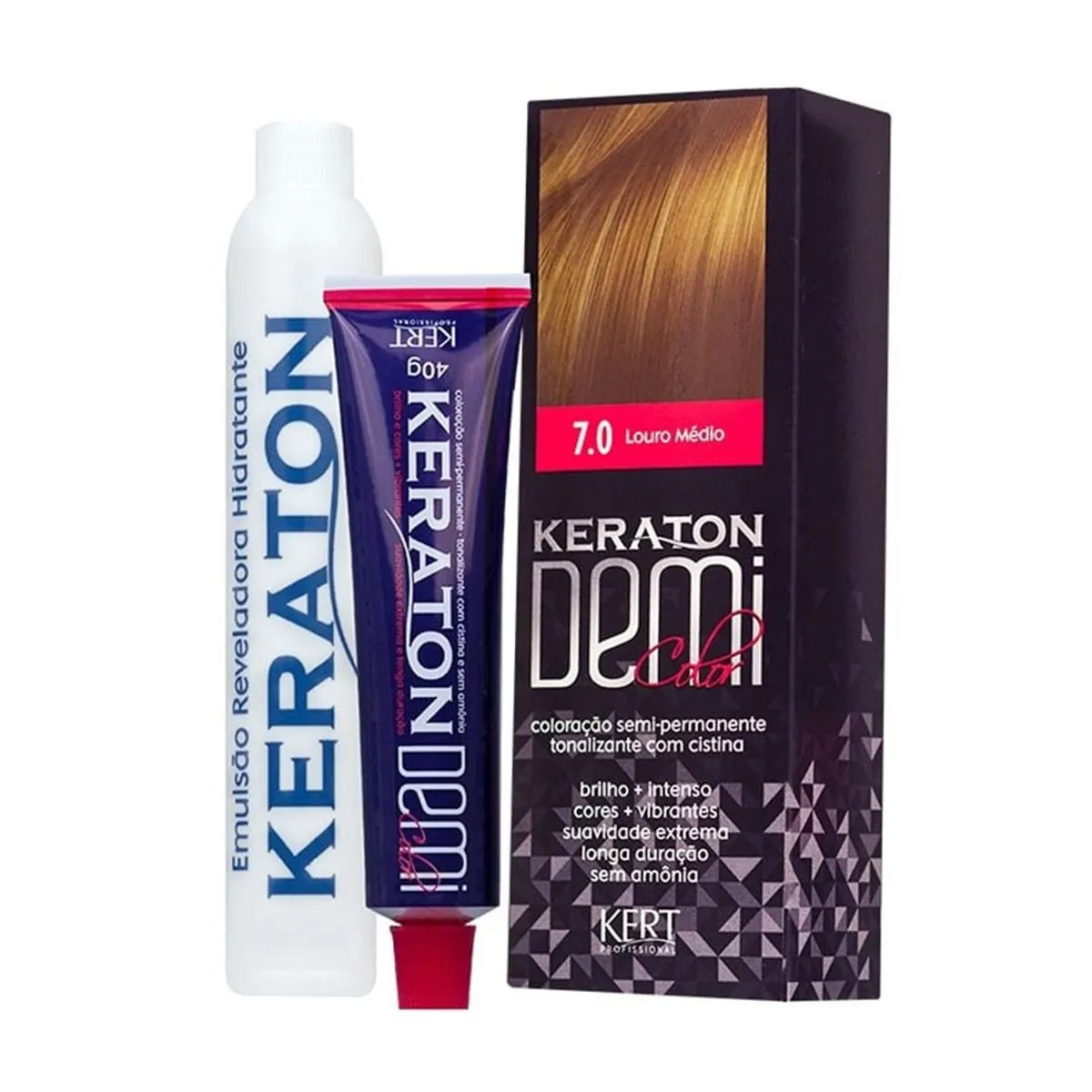 Coloração Keraton Demi Color Louro Medio 7.0