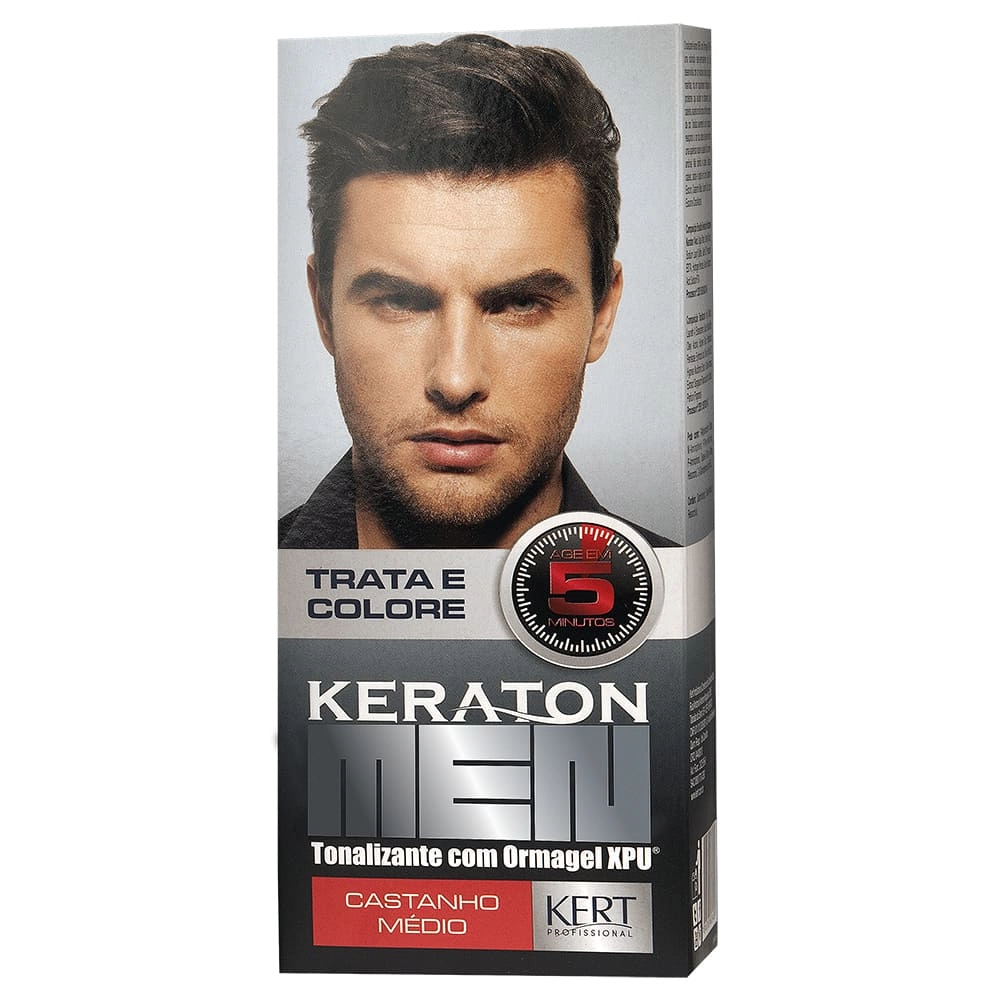 Tonalizante Keraton MEN 30ml Castanho Médio