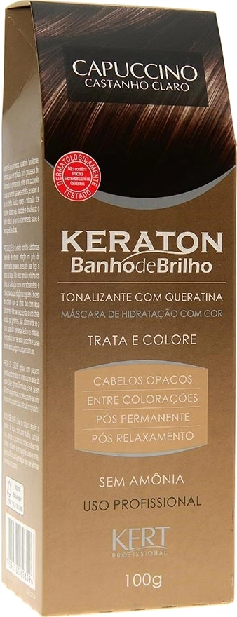 Keraton Banho de Brilho Sem Amonia Capuccino 100g