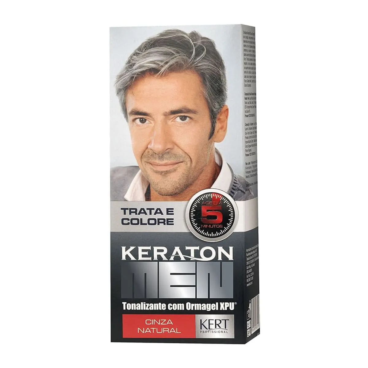 Tonalizante Minikit Kert Keraton Men Cinza Natural 30ml