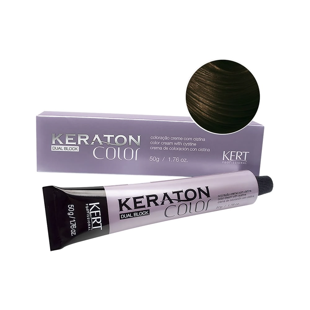 Coloracao Individual Permanente Kert Keraton Color Dual 6.77 50g