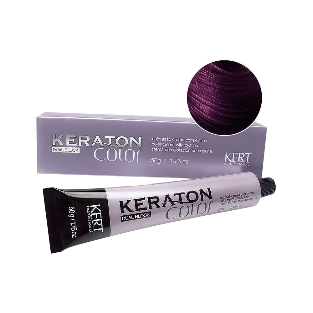 Coloracao Individual Permanente Kert Keraton Color Dual 6.26 Marsala 50g
