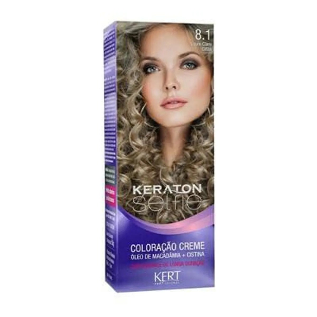 Coloracao Individual Permanente Kert Keraton Selfie 8.1 L.claro Cinza 50g
