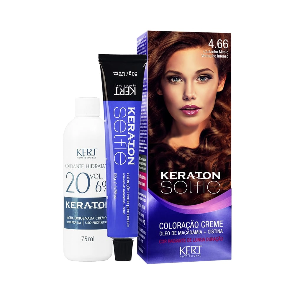 Keraton Selfie 4.66 - Castanho Médio Vermelho Intenso 50g